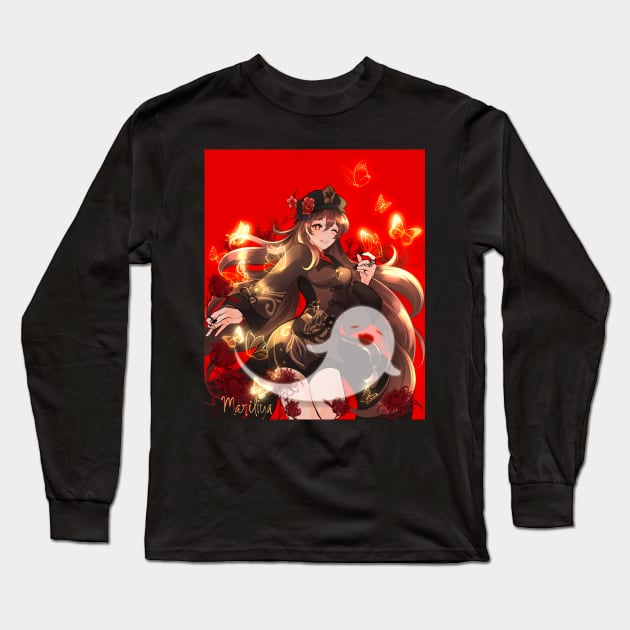 hu tao genshin impact Long Sleeve T-Shirt by Mariliya